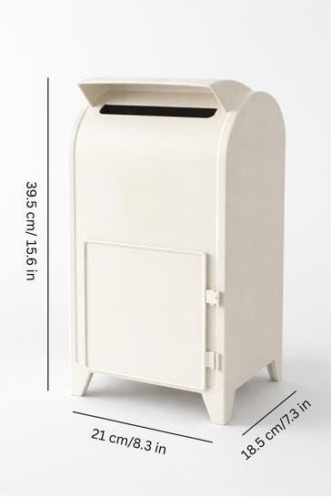 Wedding Card Mailbox – Plain Beige Hand-Painted Envelope Holder, Wedding Reception Décor