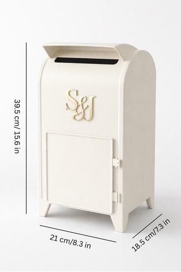 Wedding Card Mailbox – Personalized Monogram, Hand-Painted Envelope Holder, Wedding Reception Décor